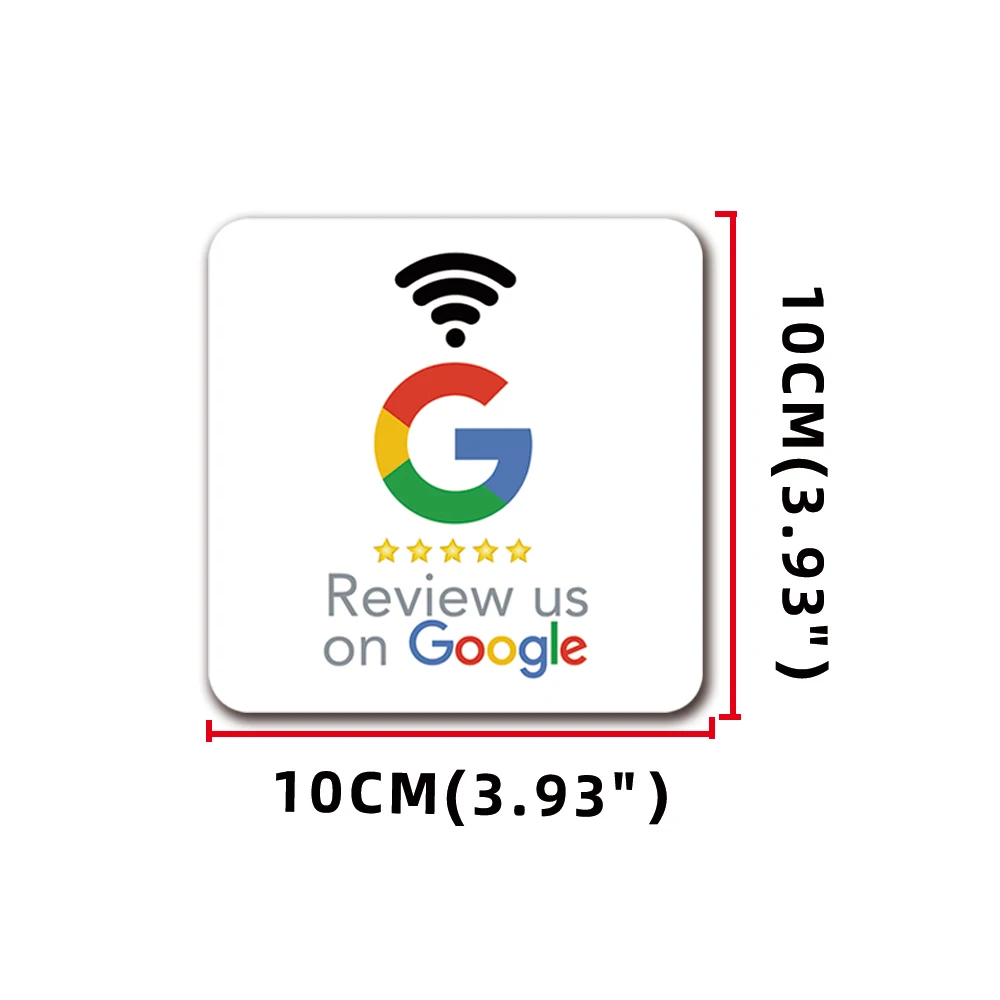 10*10 см nfc наклейка на стол google review наклейка пвх 13 - Фотография_2