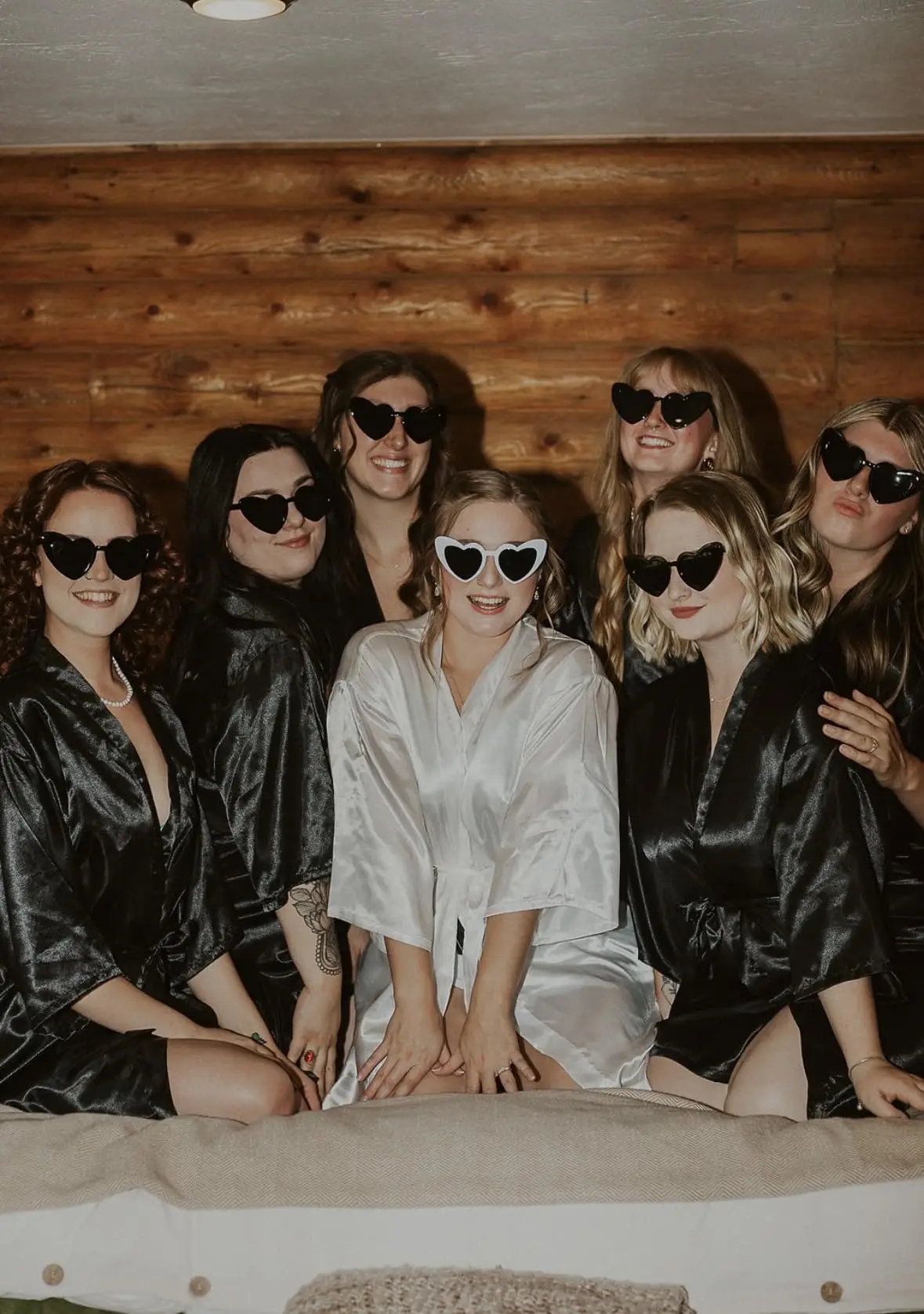 Наборы халатов для подружки невесты из 7 предметов для свадебной вечеринки - Фотография_5