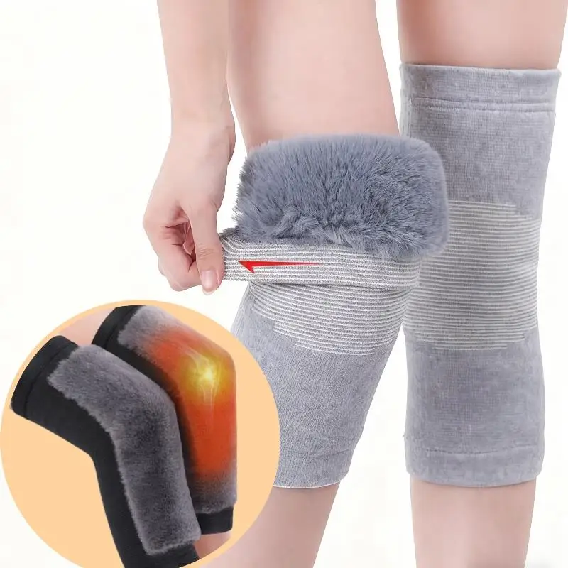 Теплые плюшевые наколенники из кроличьего меха - Фотография_3