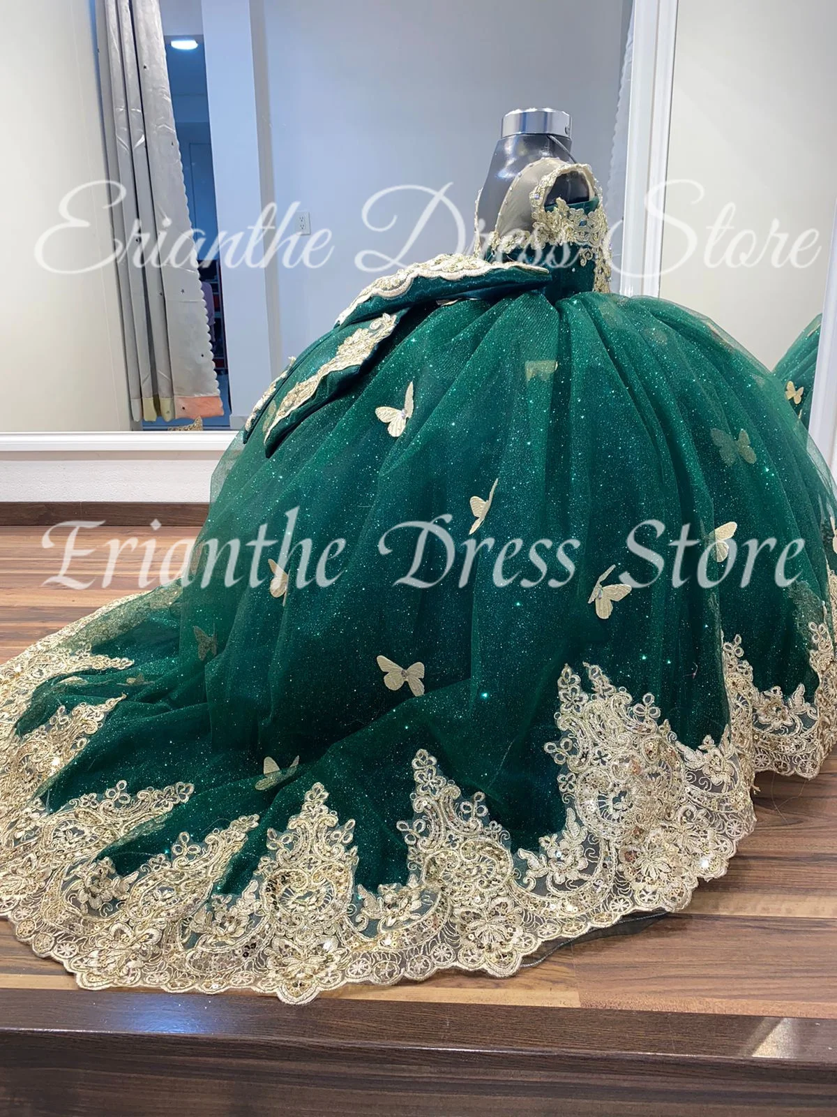 Сверкающее 3d платье с цветочным узором для девочек на свадьбу - Фотография_5