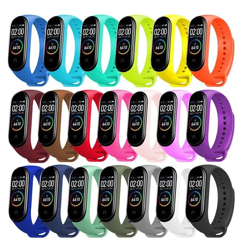 Силиконовый ремешок для часов xiaomi mi band 7 6 5 4 3 - Фотография_2