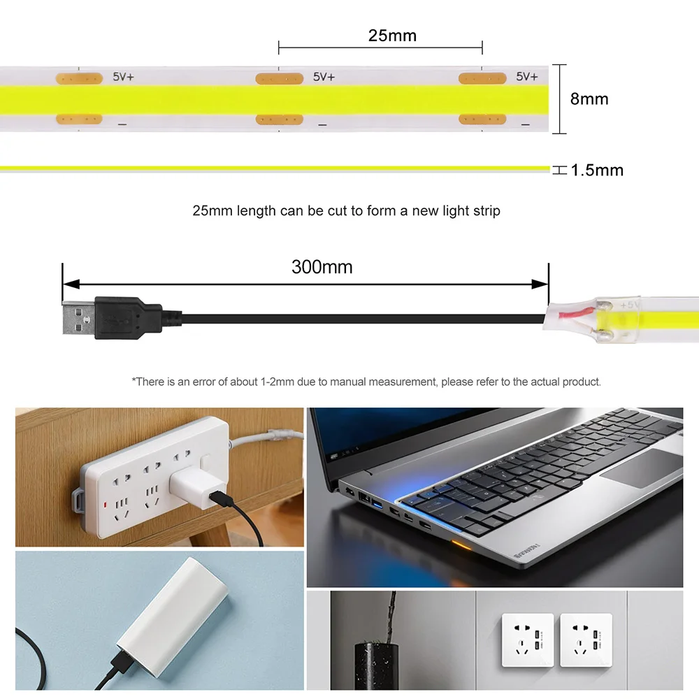 Новая 5 в usb cob strip light 320 - Фотография_5