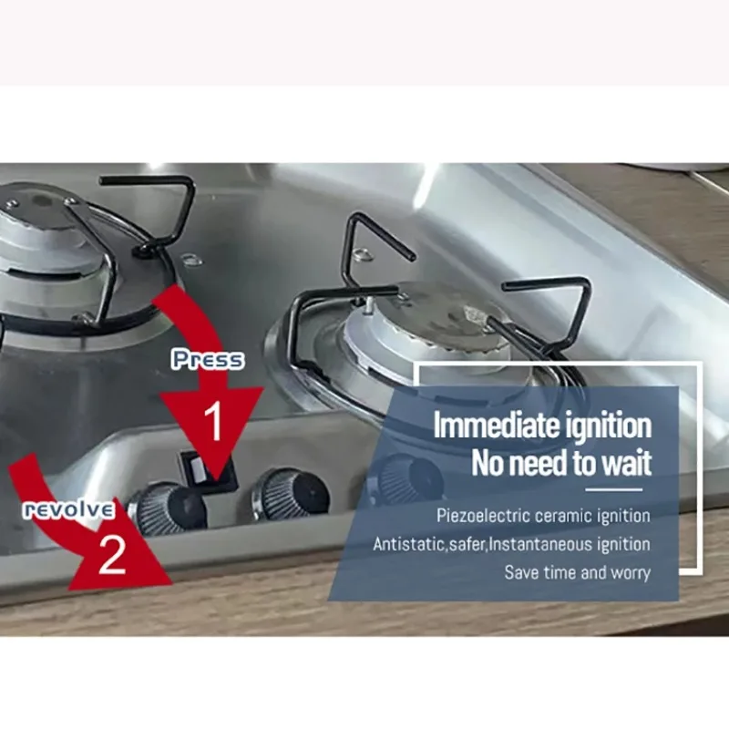 Портативная газовая плита с тремя конфорками для автодома - Фотография_5