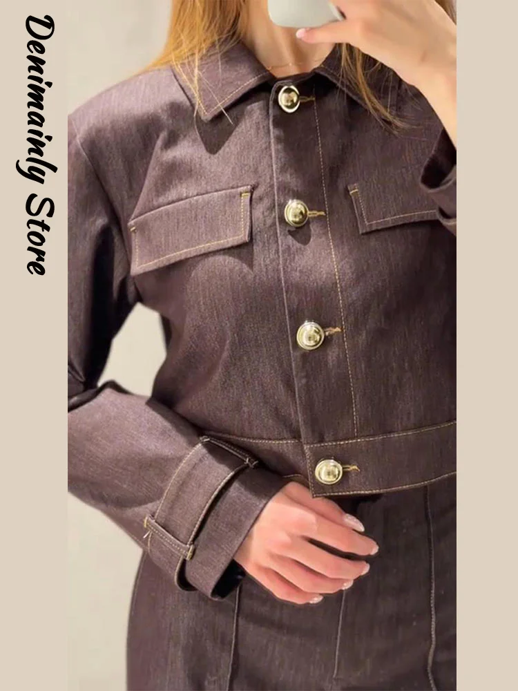 Шикарные джинсовые длинные брюки - Фотография_5