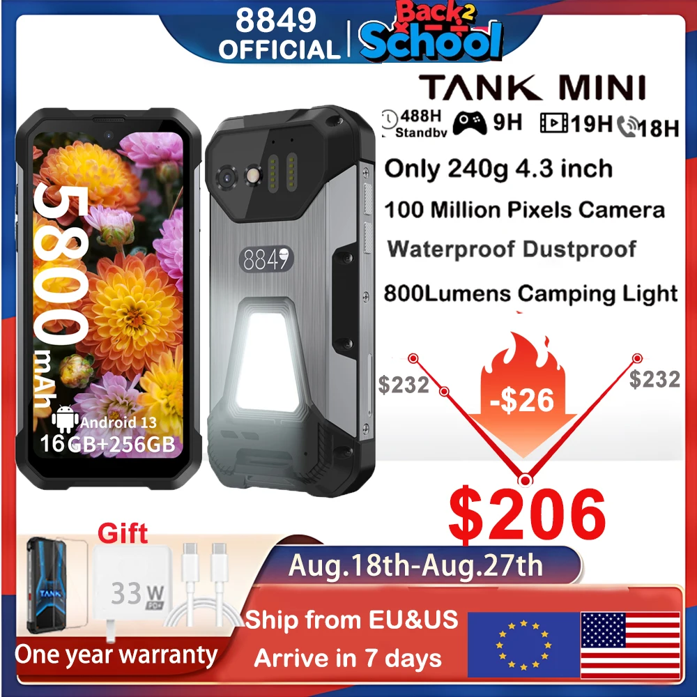 Испания склад 8849 tank mini unihertz прочные смартфоны с дисплеем 4