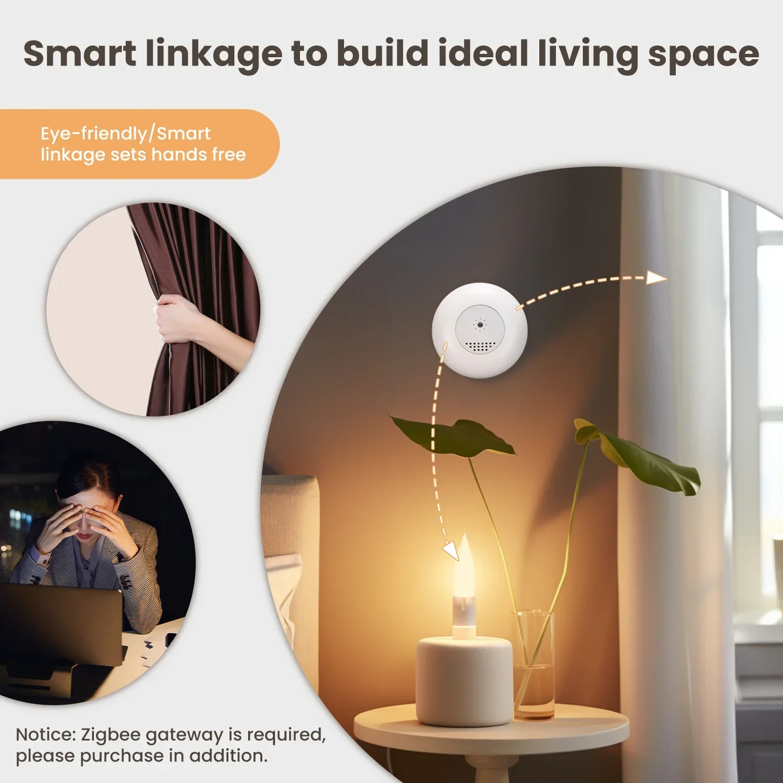 Moes tuya zigbee умный датчик освещенности - Фотография_4