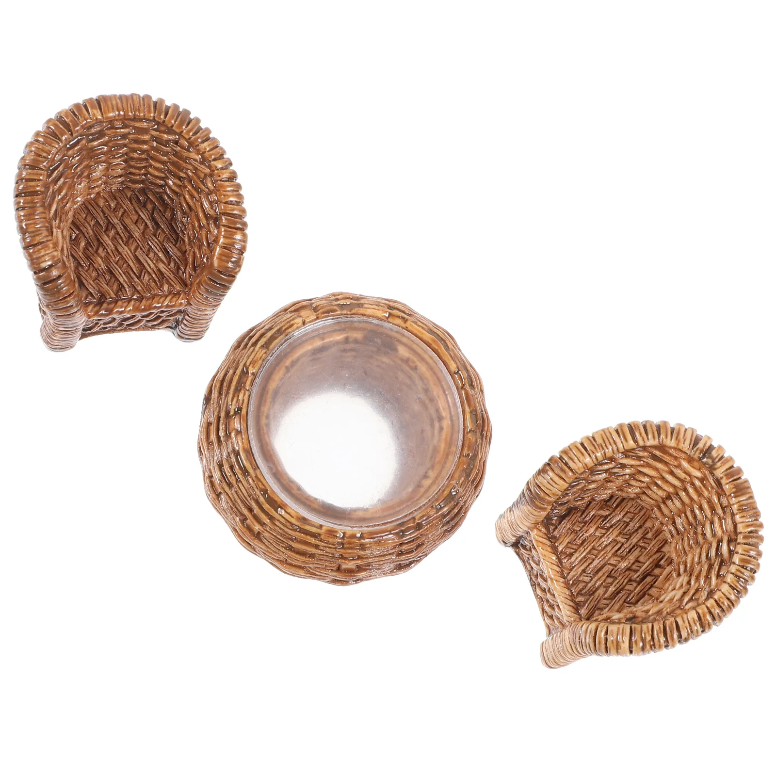 1 комплект бамбуковой тканой миниатюрный набор мебели для дома - Фотография_2