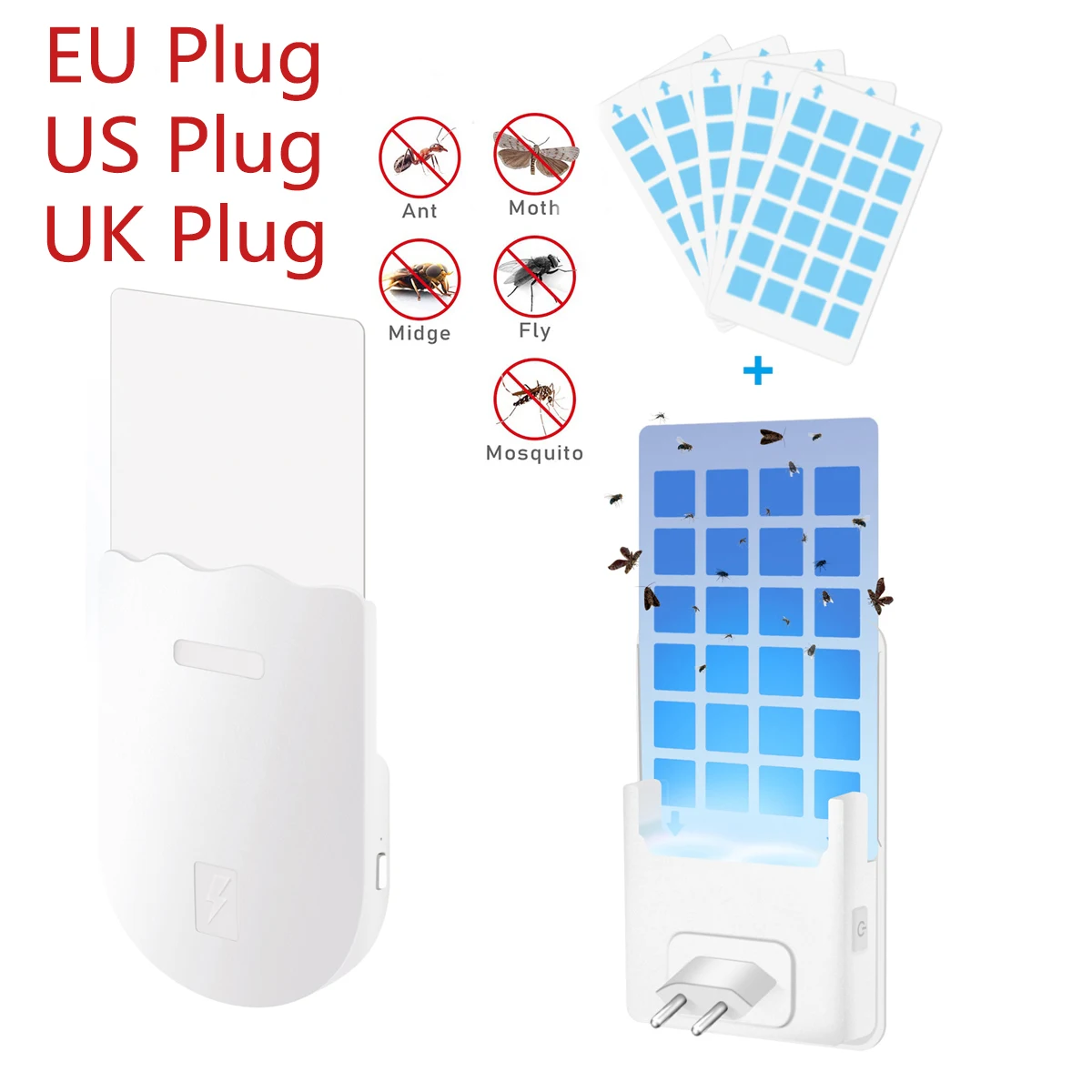 Лампа от комаров с клейкой доской