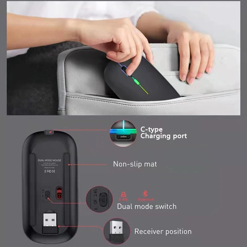 Беспроводная мышь bluetooth и 2 - Фотография_6