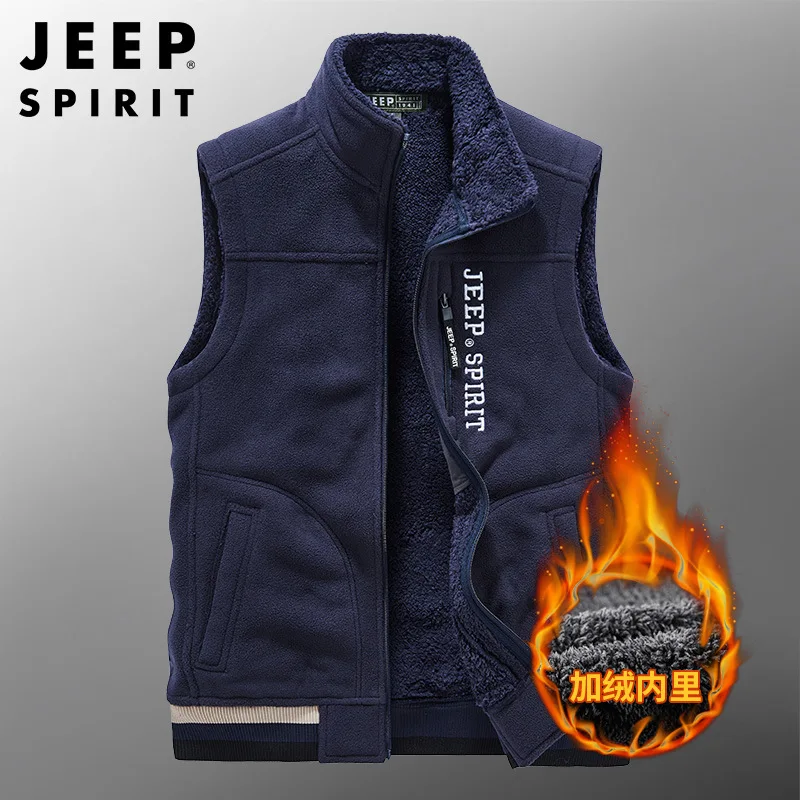 Мужской бархатный жилет на флисе jeep spirit - Фотография_3