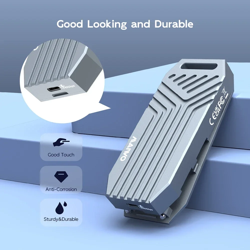 Корпус maiwo usb4 40 гбит/с с охлаждающим вентилятором 8 тб pcie4.0 nvme - Фотография_6