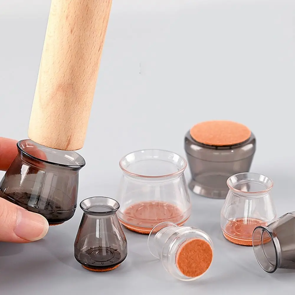 Прозрачные силиконовые чехлы на ножки стула - Фотография_4