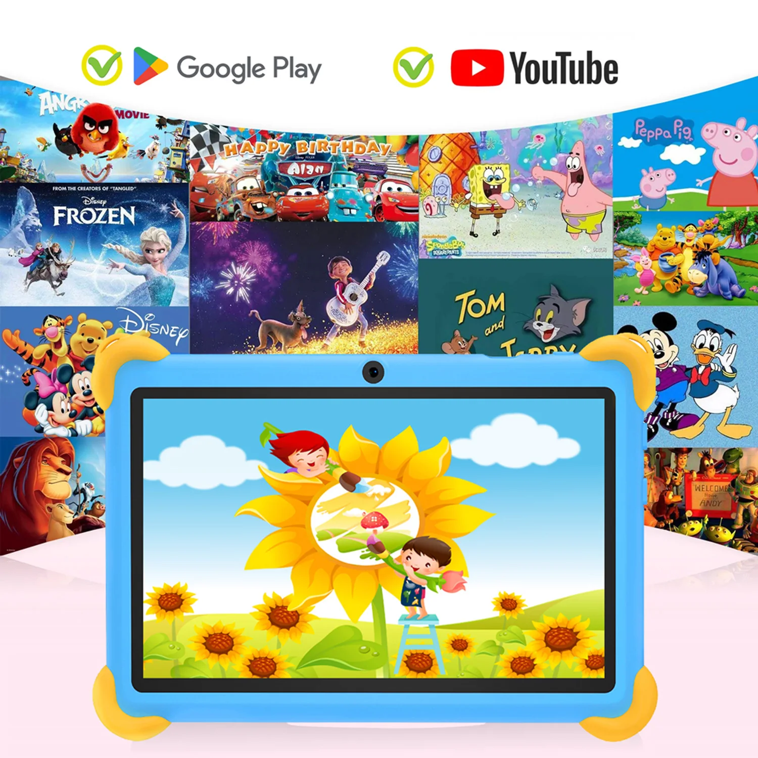 Новый 7-дюймовый 5g pad с мультяшным узором - Фотография_2