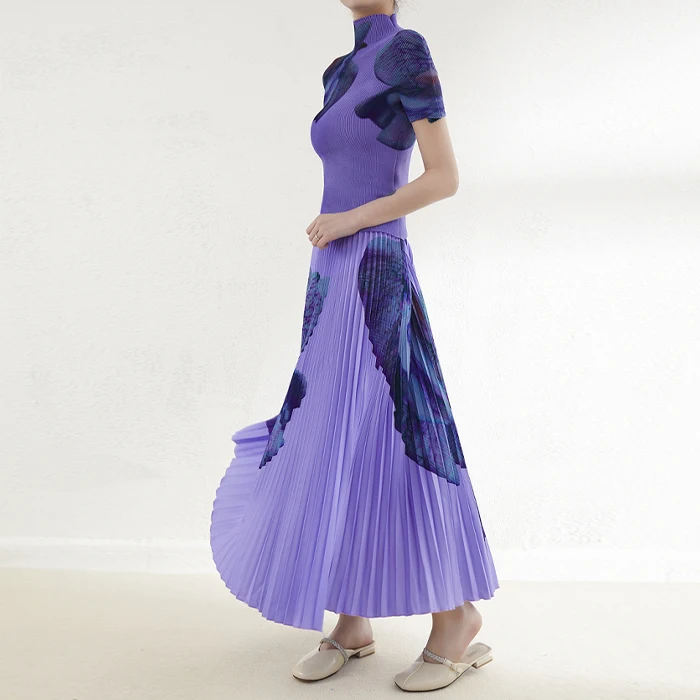 Miyake, летняя женская модная розовая короткая юбка - Фотография_5