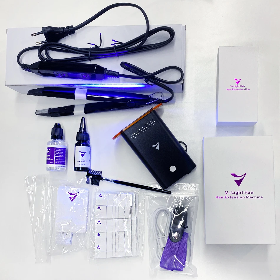 Профессиональный набор для наращивания волос v-light - Фотография_2