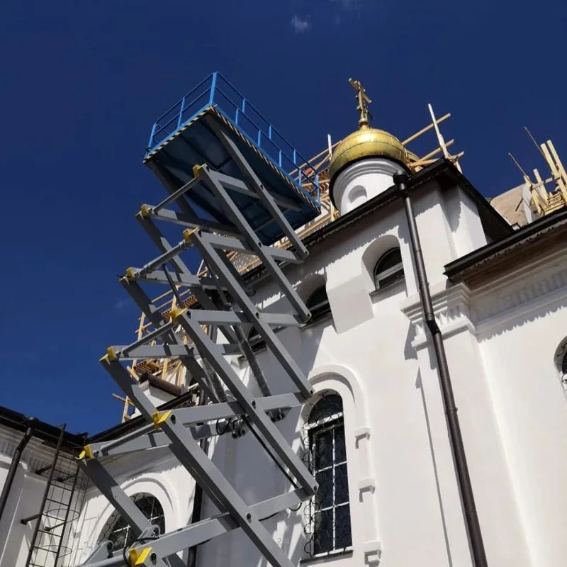 Заводские электрические леса с подъемной стрелой 6 м - Фотография_5