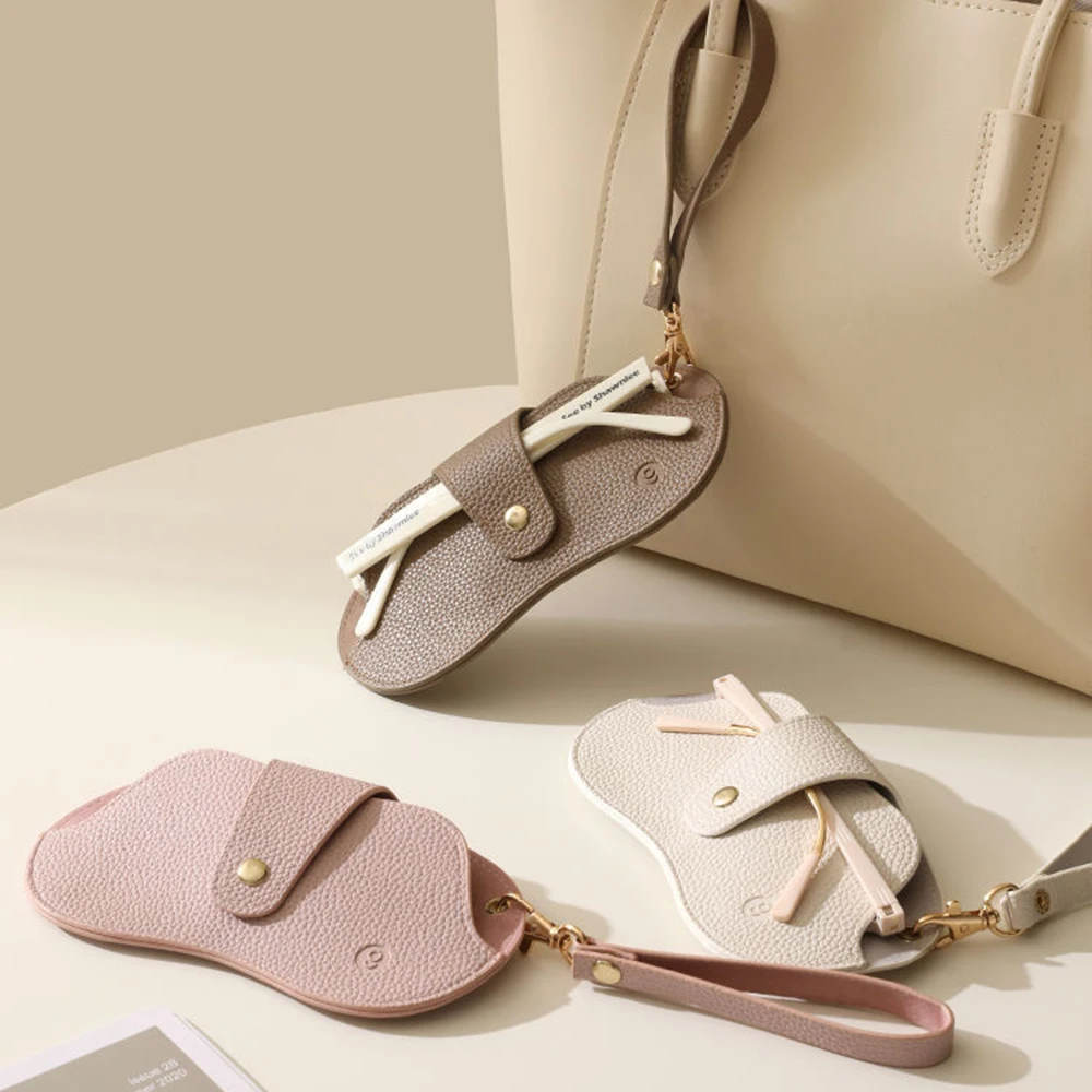 Мягкая сумка для очков из искусственной кожи с узором личи