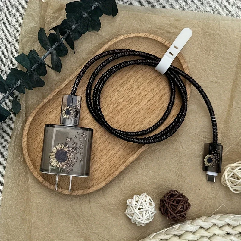 Креативный чехол с подсолнухом для iphone 15 - Фотография_2