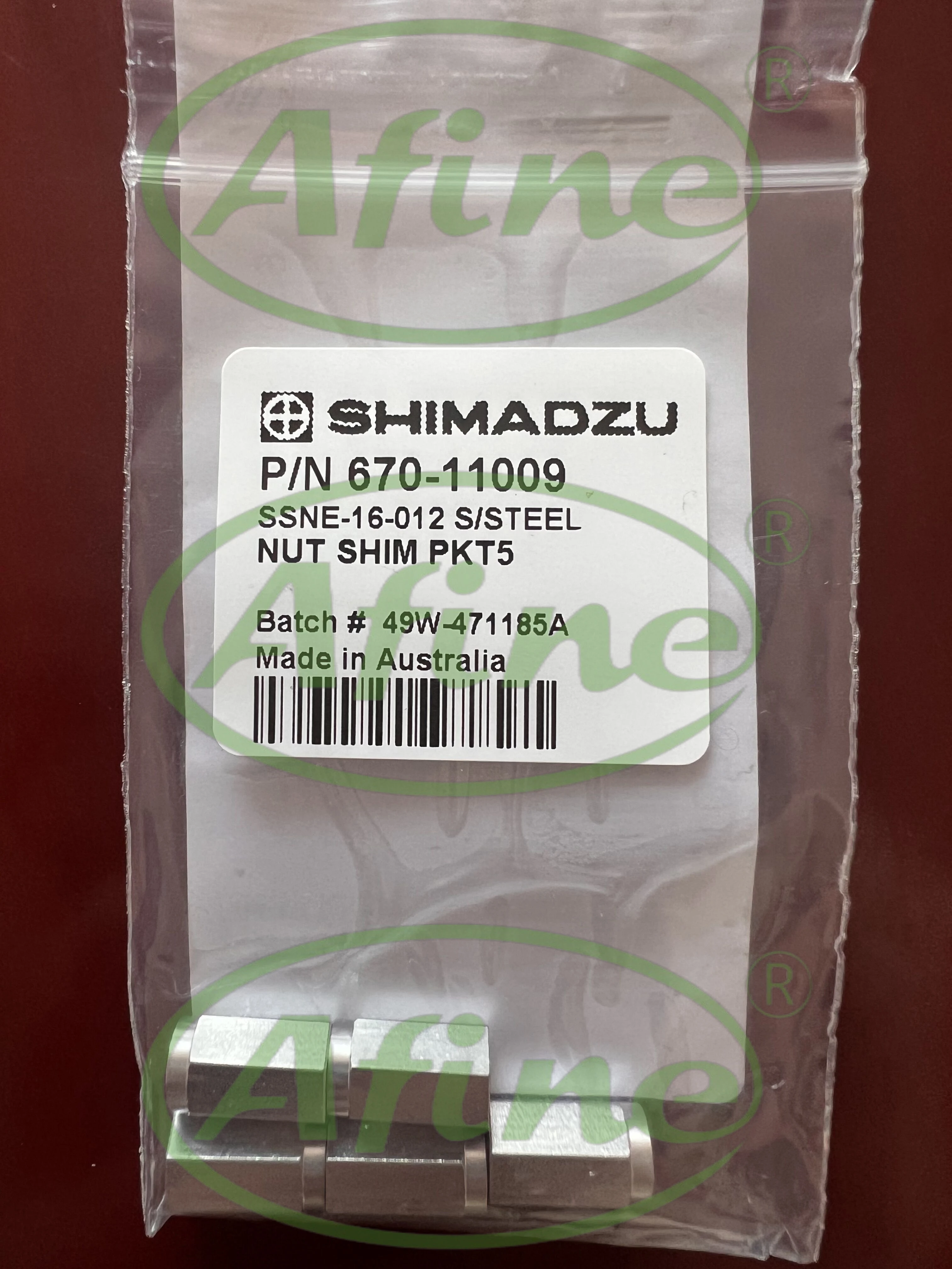 Afine shimadzu 670-11009 (ssne16/012) гайка для крепления колонны