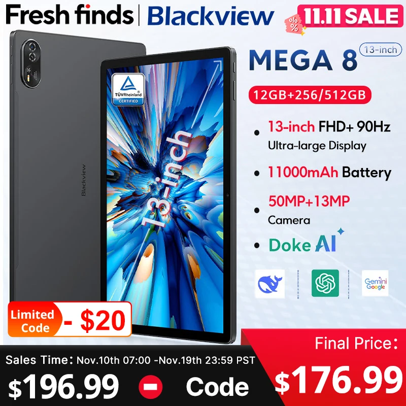 Blackview mega 8 планшет 13-дюймовый