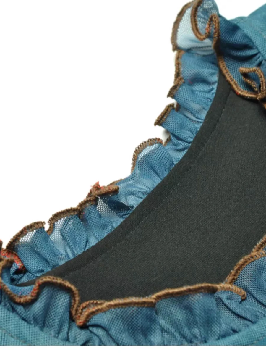 Vgh сетчатое платье на шнуровке с принтом для женщин - Фотография_4