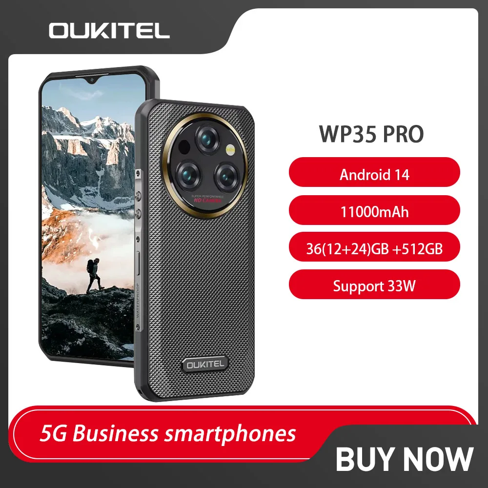 Oukitel wp35 pro 5g новый прочный смартфон global edition 6
