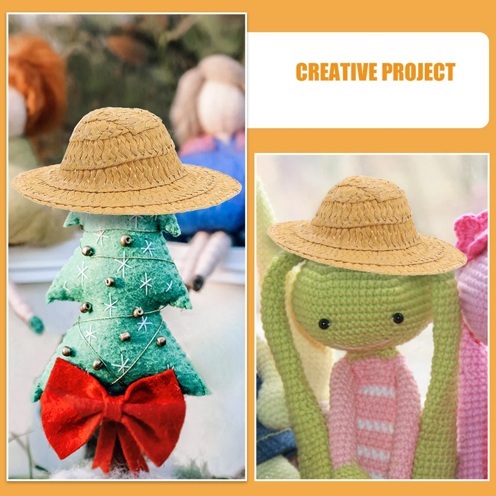 Мини-тканые шляпы 7 см для поделок своими руками - Фотография_5