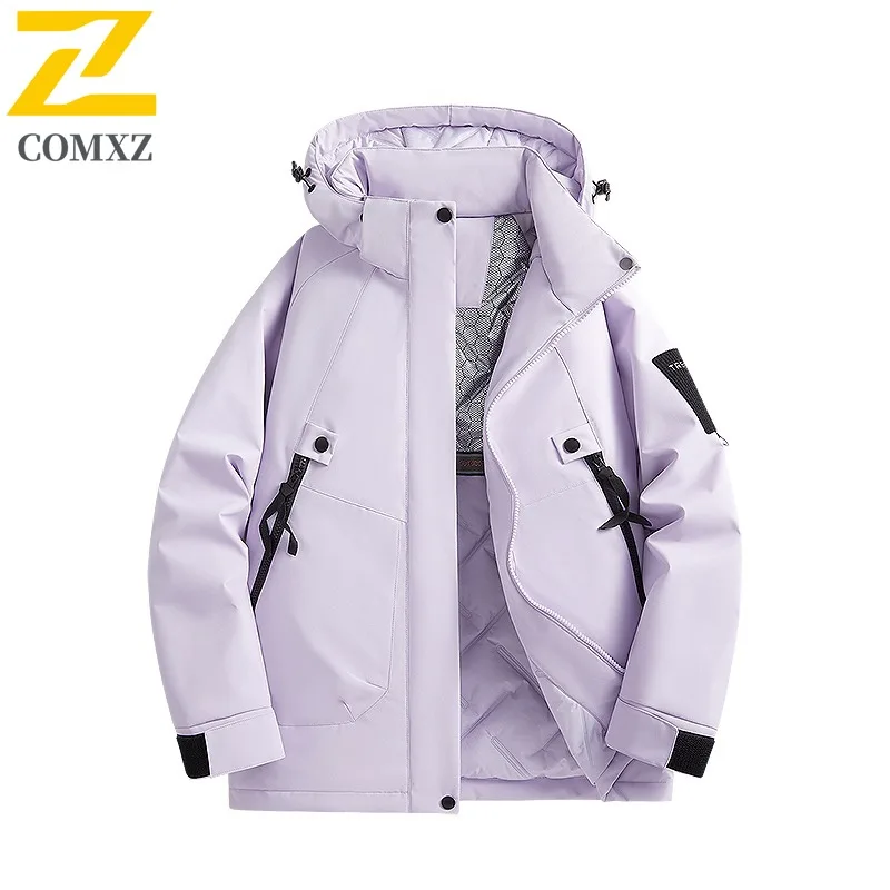 Мужская зимняя хлопковая стеганая куртка с воротником-стойкой - Фотография_4