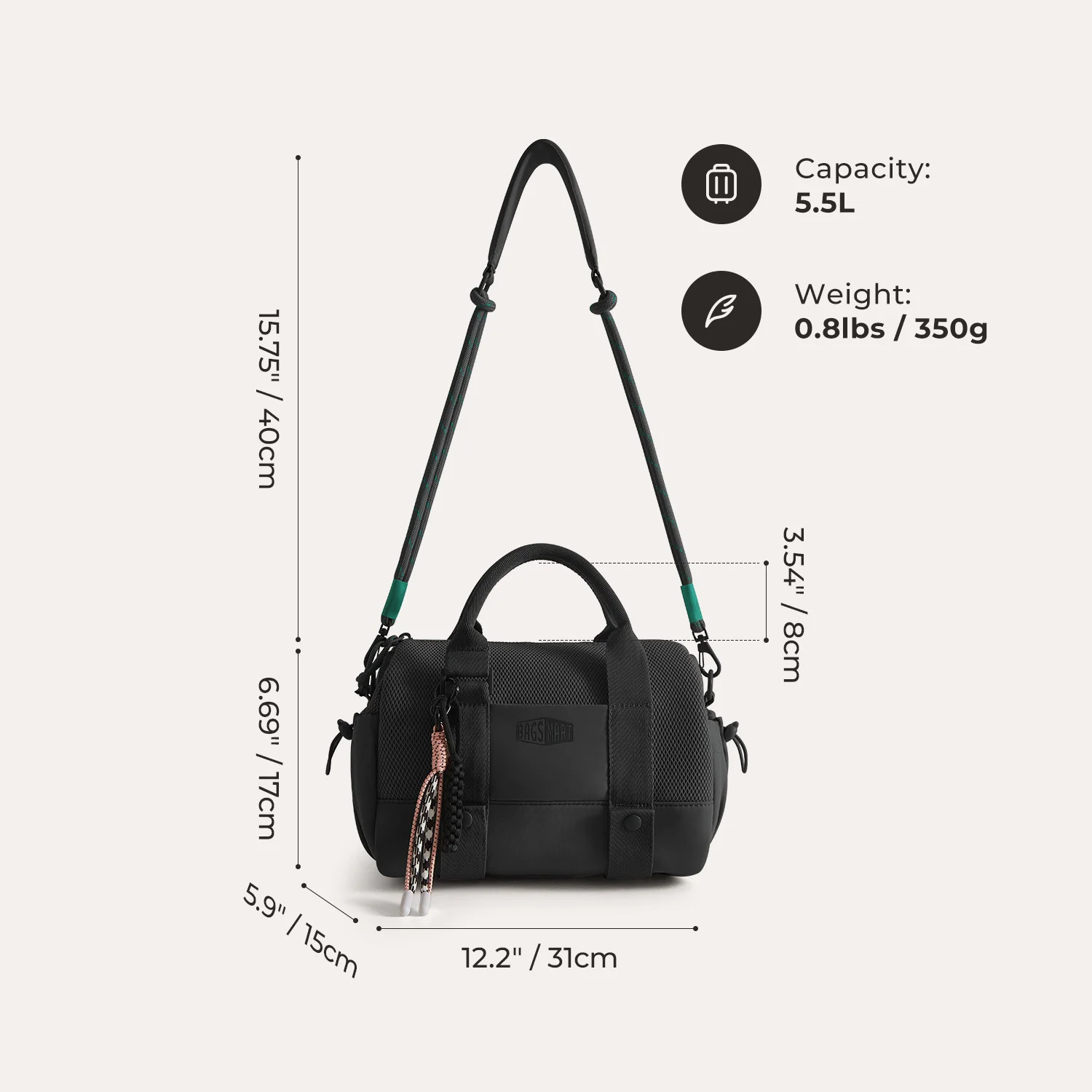 Bagsmart бостонская сумка для женщин - Фотография_6