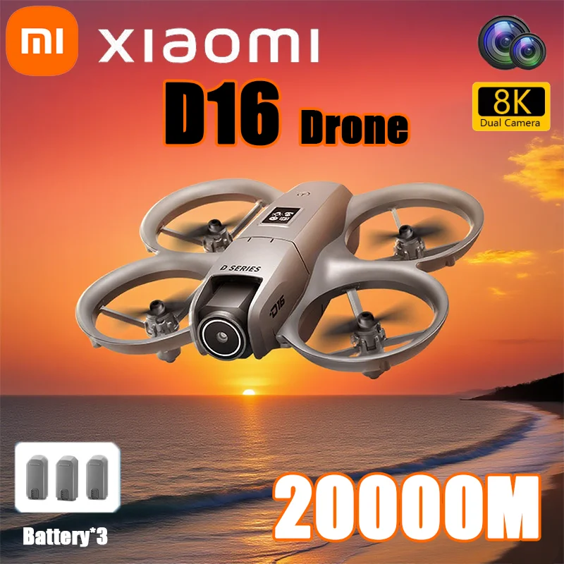 Дрон xiaomi d16, hd, двойная камера,