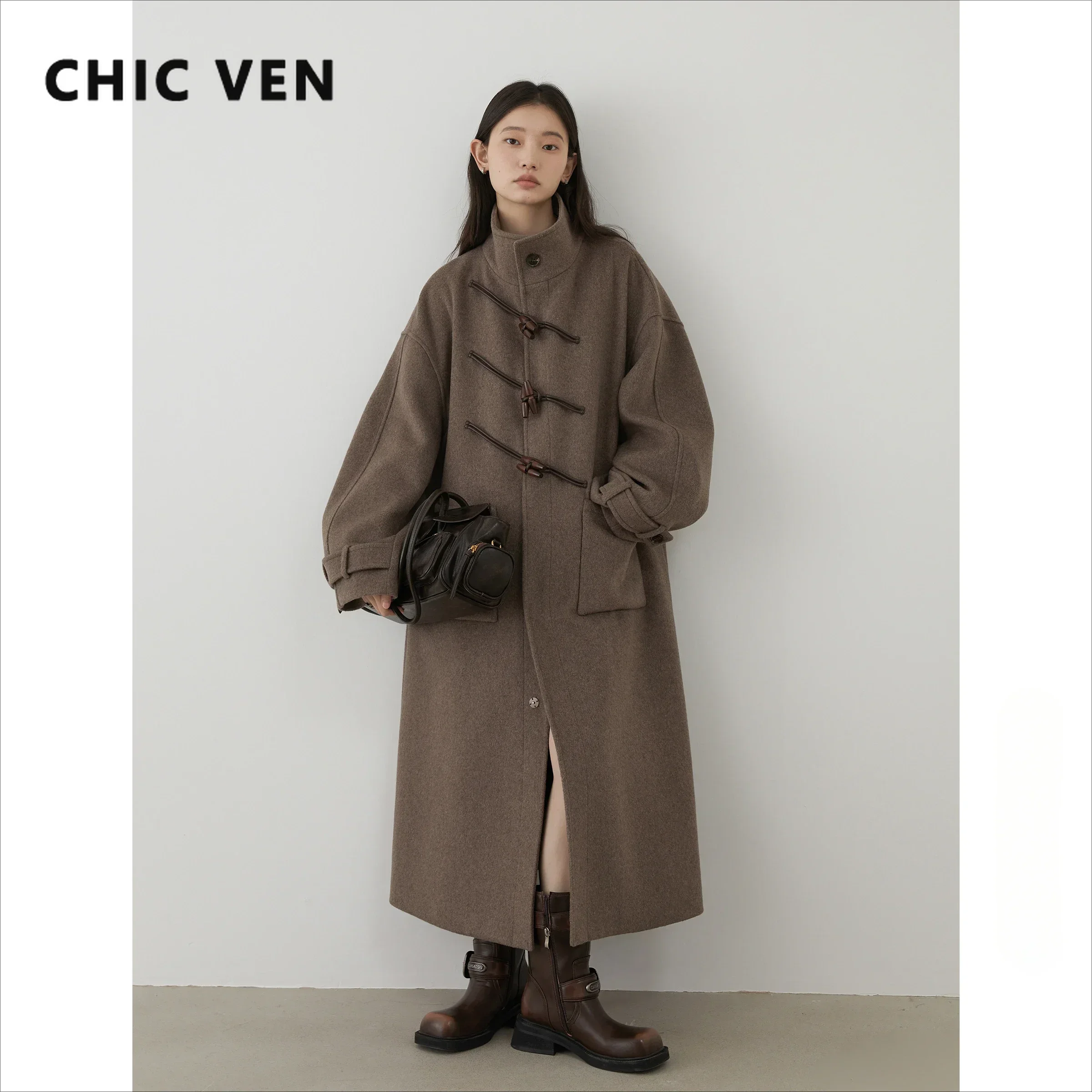 Chic ven женские длинные шерстяные