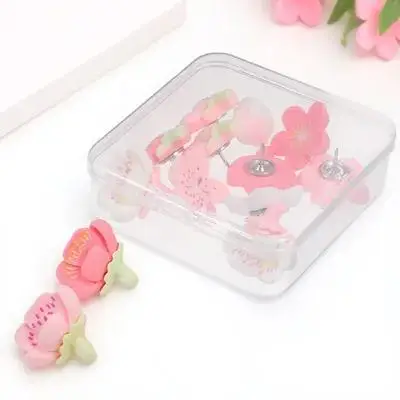 Канцелярские кнопки с цветком персика - Фотография_6