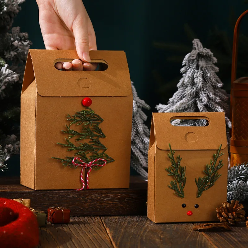 Рождественский подарок сумка из крафт-бумаги - Фотография_6