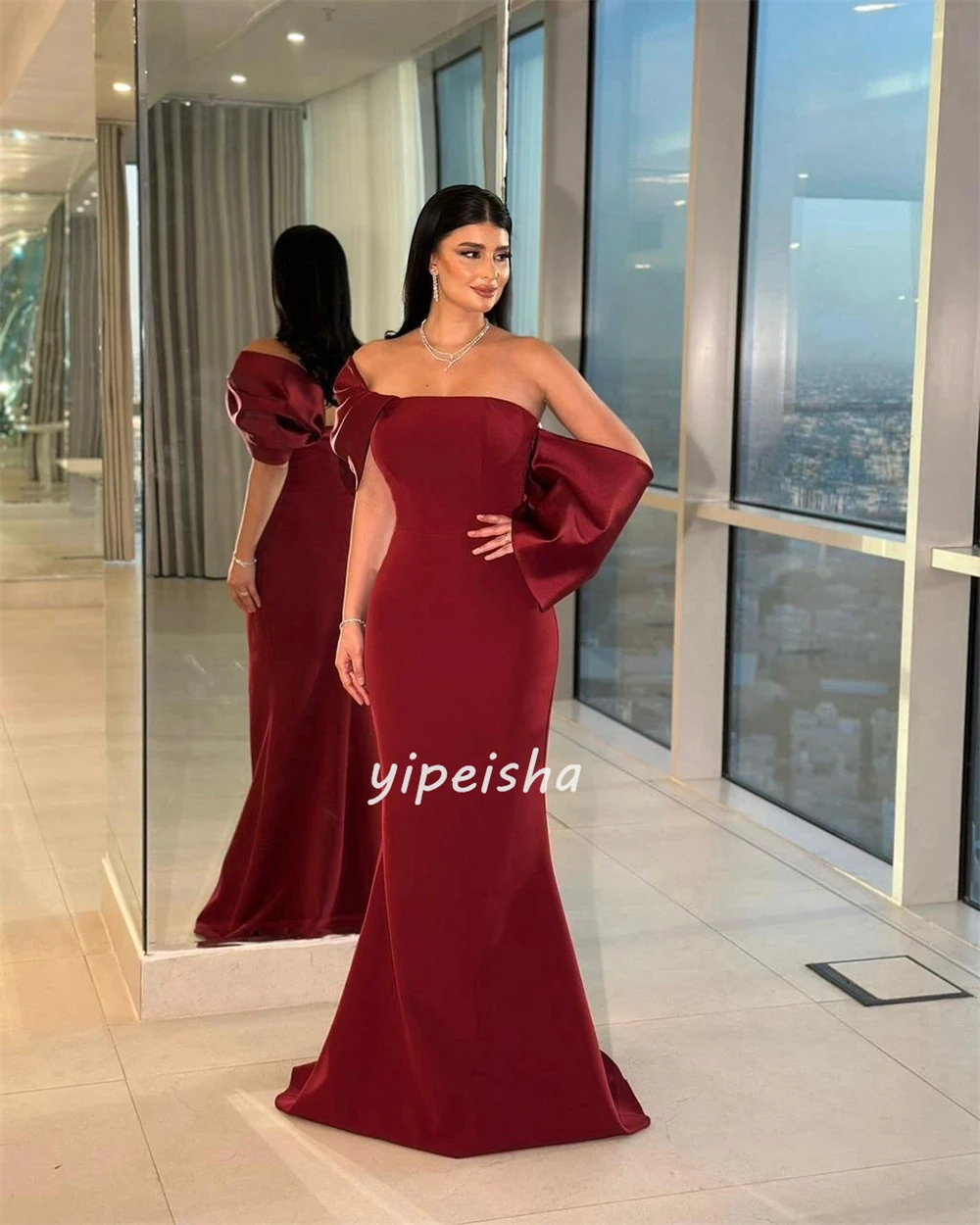 Высококачественные простые джерси со складками и рюшами - Фотография_3