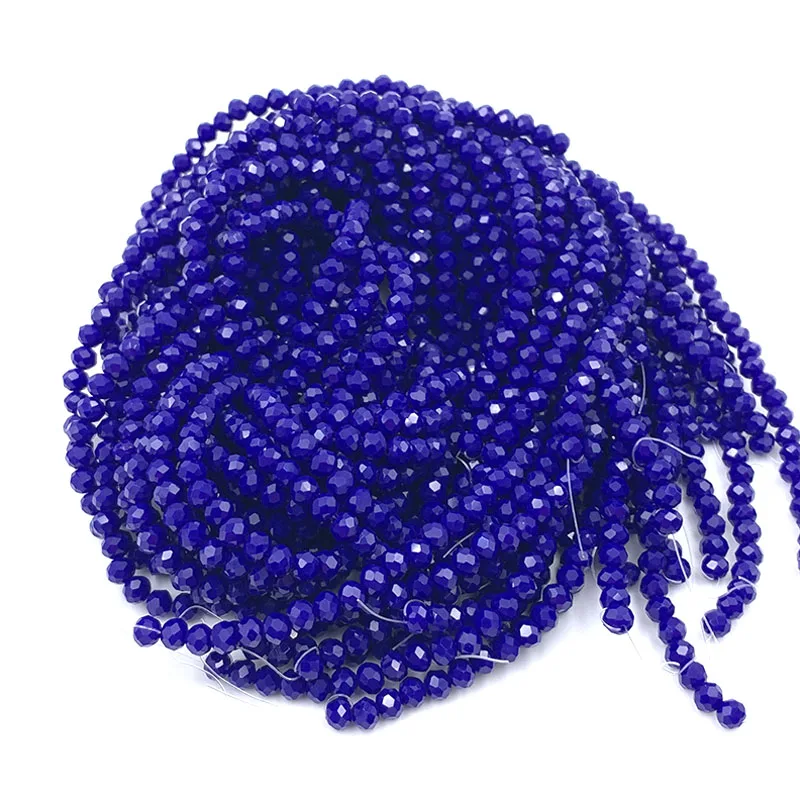 Синие хрустальные бусины для рукоделия，бисер для рукоделия