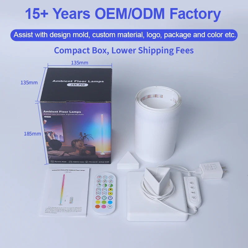 Умные стоячие светодиодные торшеры с регулируемой яркостью rgb - Фотография_5