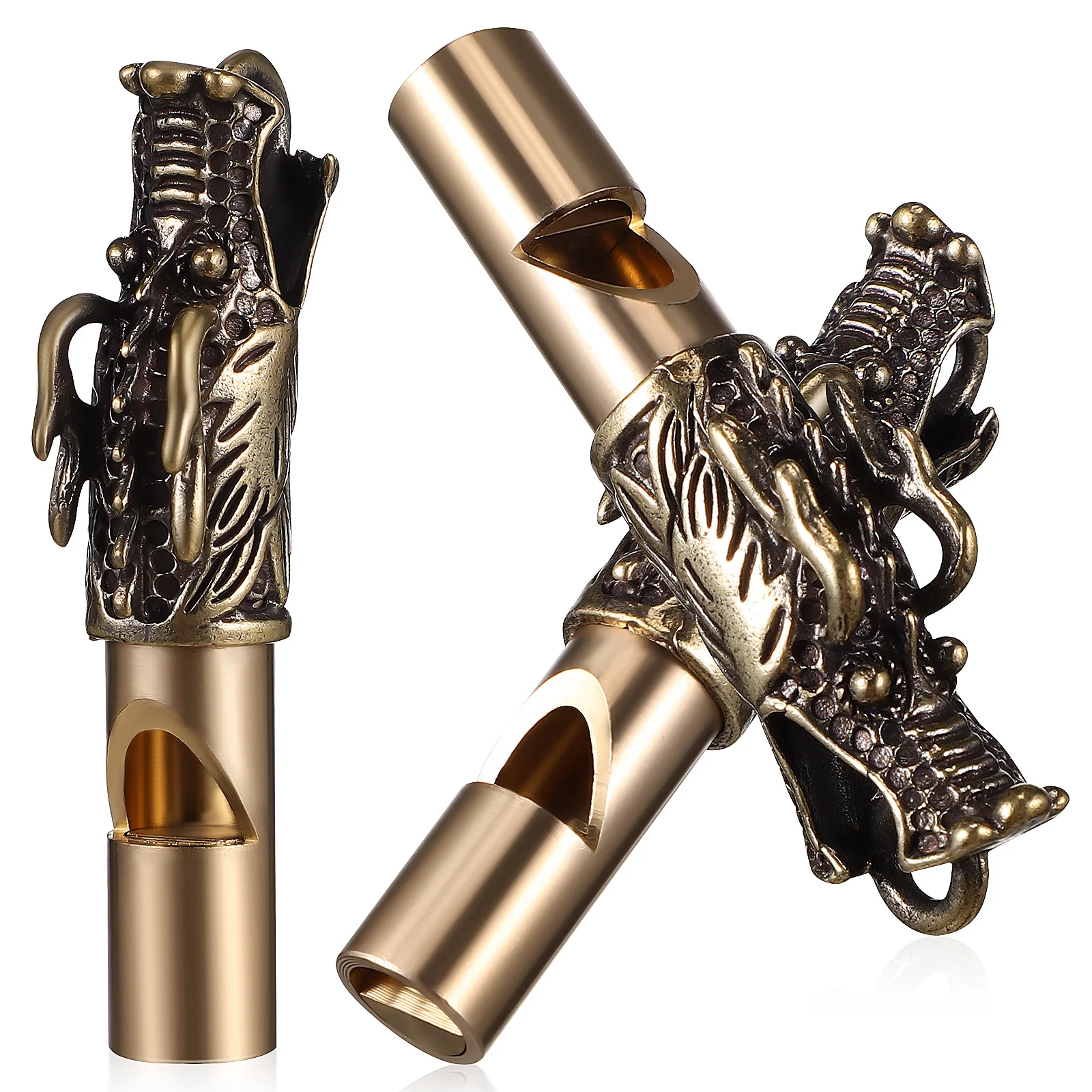 Свистки дракона, латунные винтажные - Фотография_6