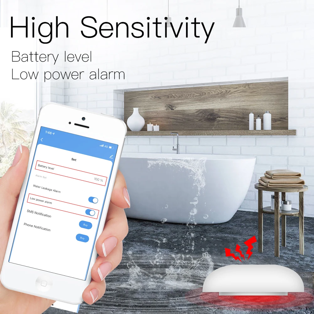 Датчик утечки воды zigbee - Фотография_2
