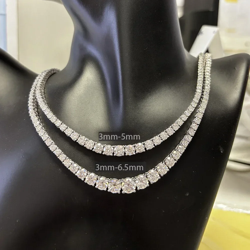 Женское теннисное ожерелье moissanite - Фотография_3