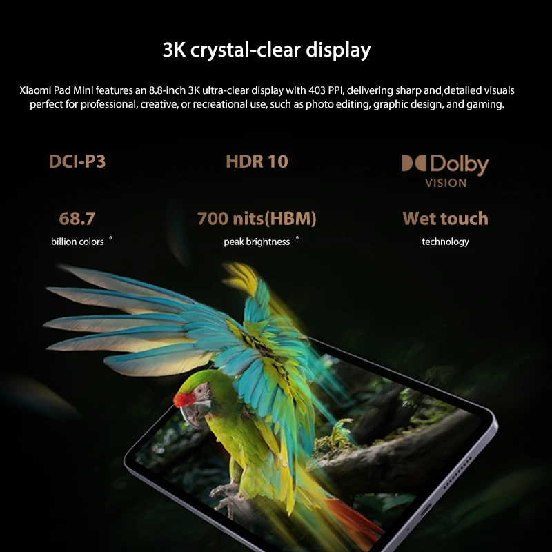 【brand+】xiaomi pad mini global version mediatek dimensity 9400+ 8 - Фотография_4