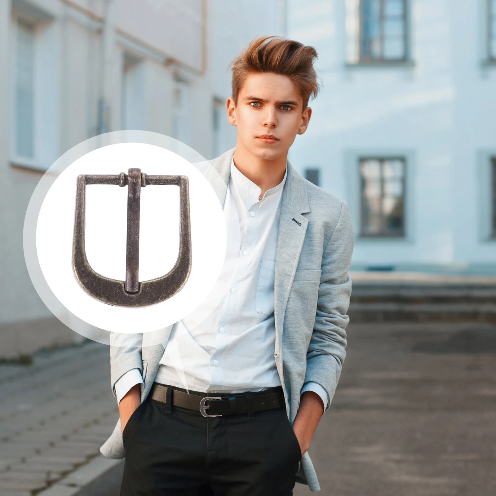 Мужская джинсовая пряжка для ремня - Фотография_4