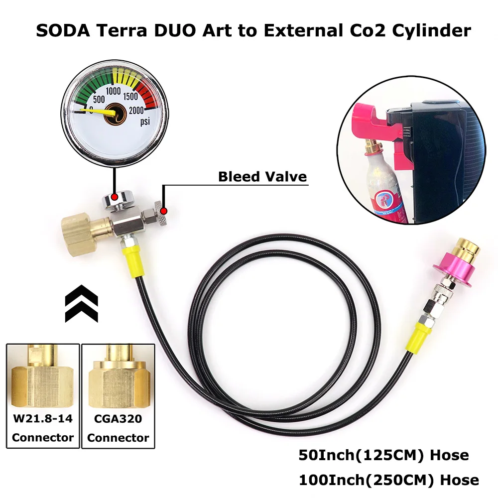 Soda quick connect terra duo art для внешнего адаптера резервуара co2