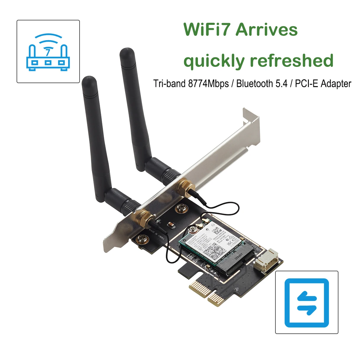 Беспроводная сетевая карта pcie wifi 7 - Фотография_3