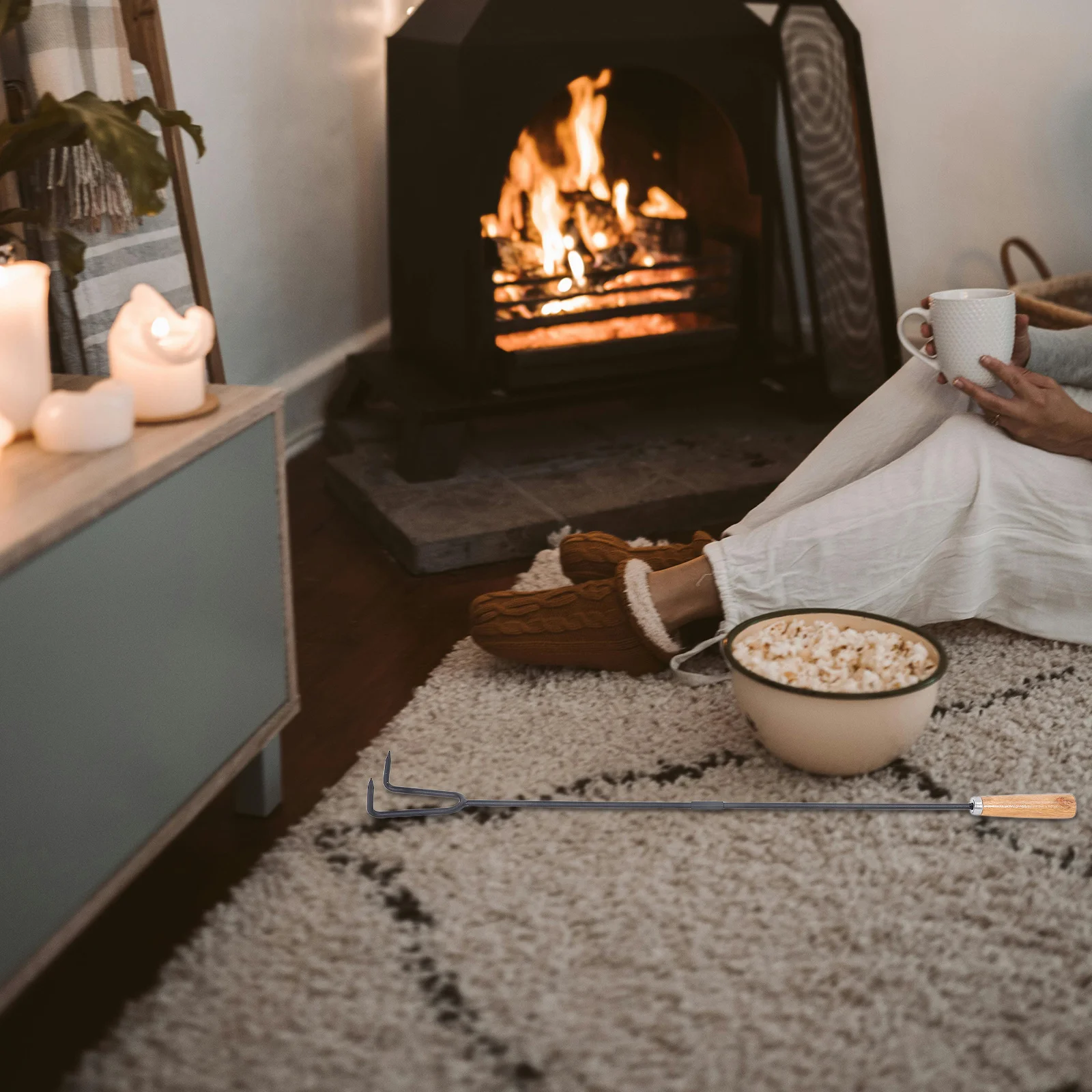 Сверхмощный инструмент для костра для покера с деревянной ручкой - Фотография_5