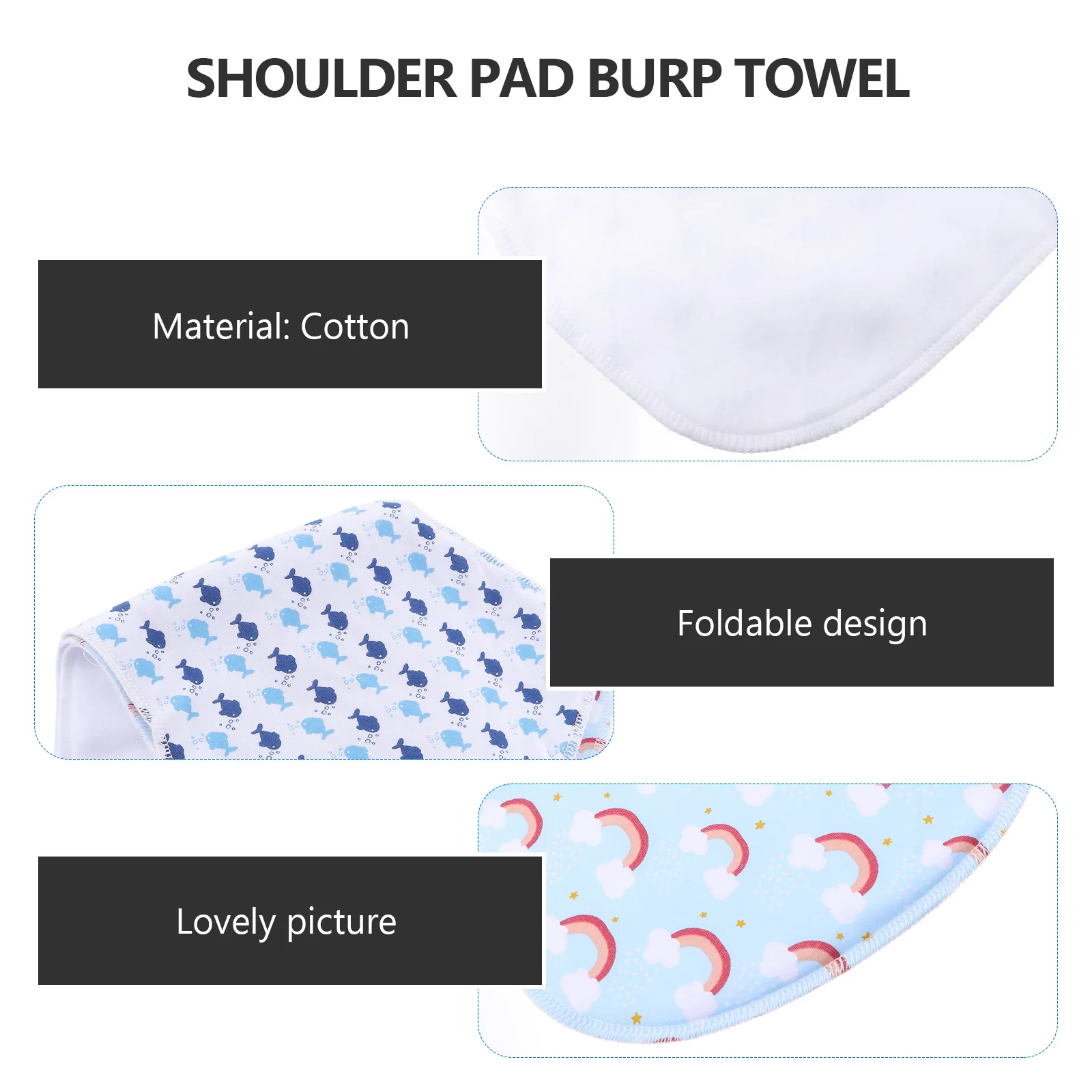 Легкое впитывающее детское полотенце для отрыжки - Фотография_2