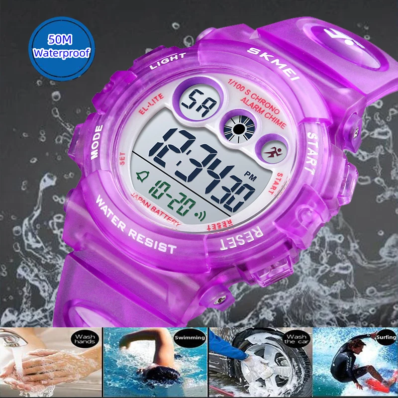 Часы skmei детские цифровые для мальчиков и девочек - Фотография_4
