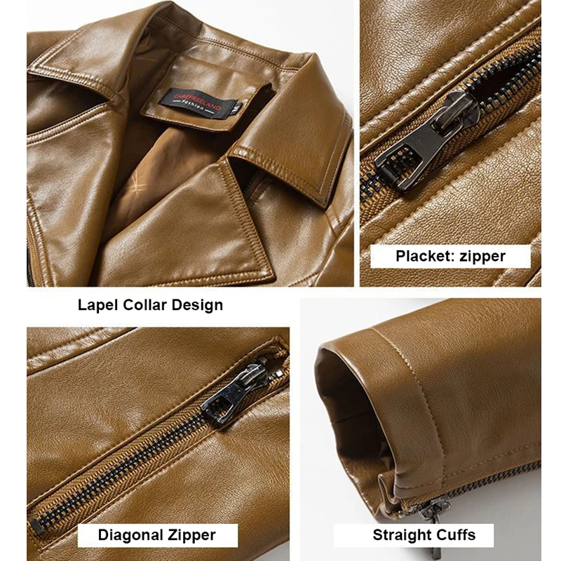 M-5xl модные черные куртки из овчины - Фотография_6