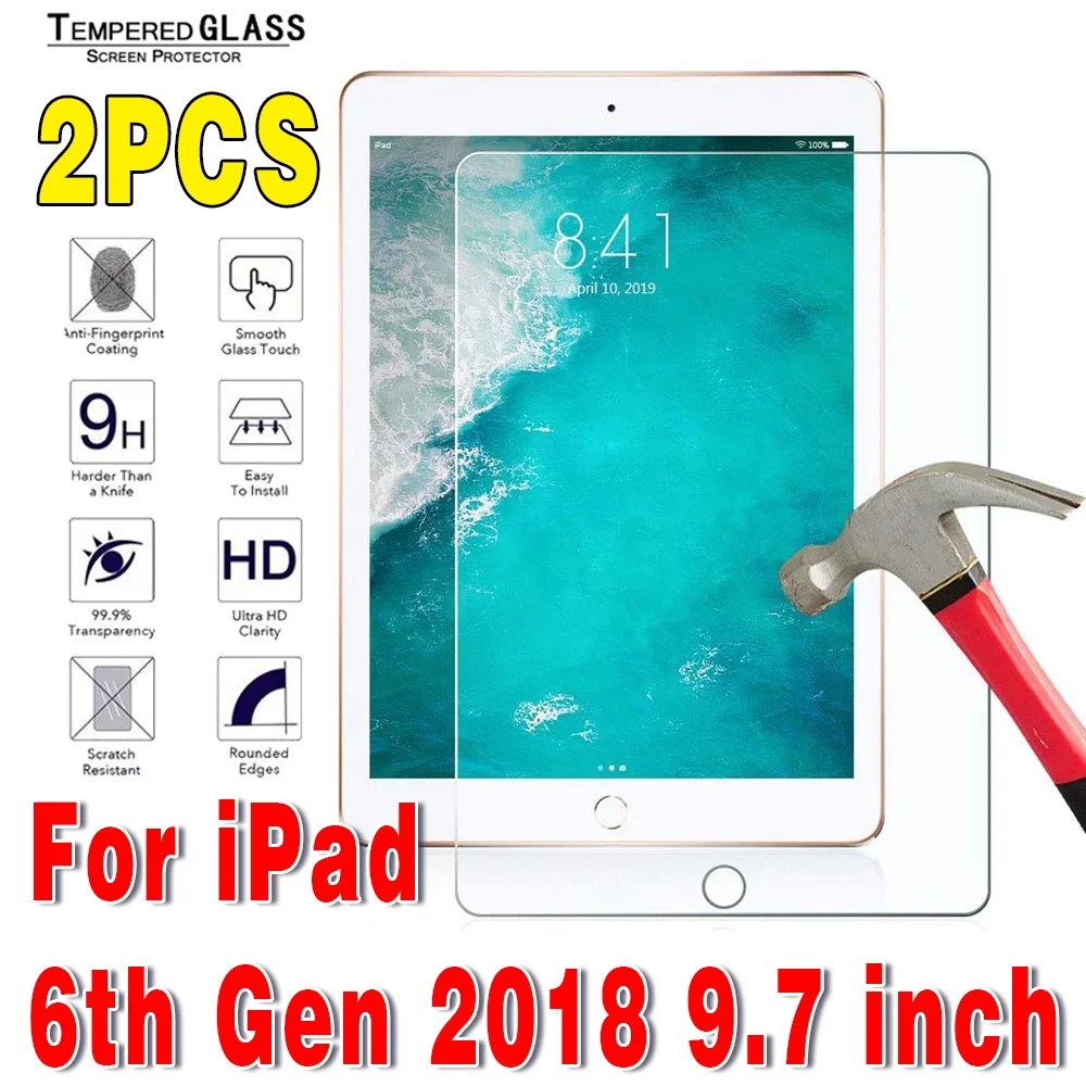 Защитное закаленное стекло для планшета apple ipad 6-го поколения