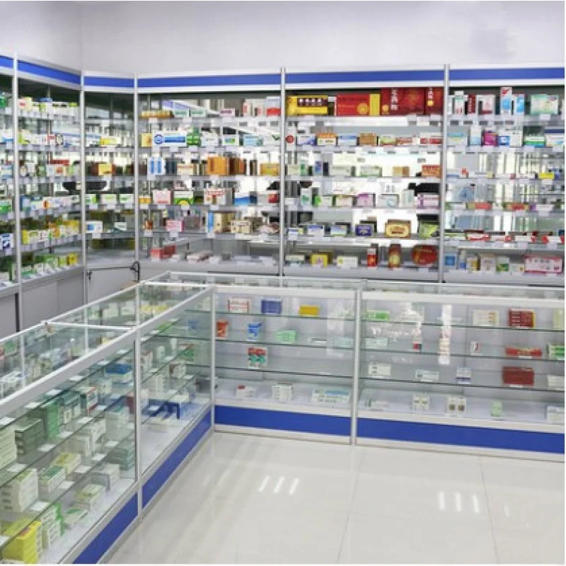 Pharmacy furniture display cabinet