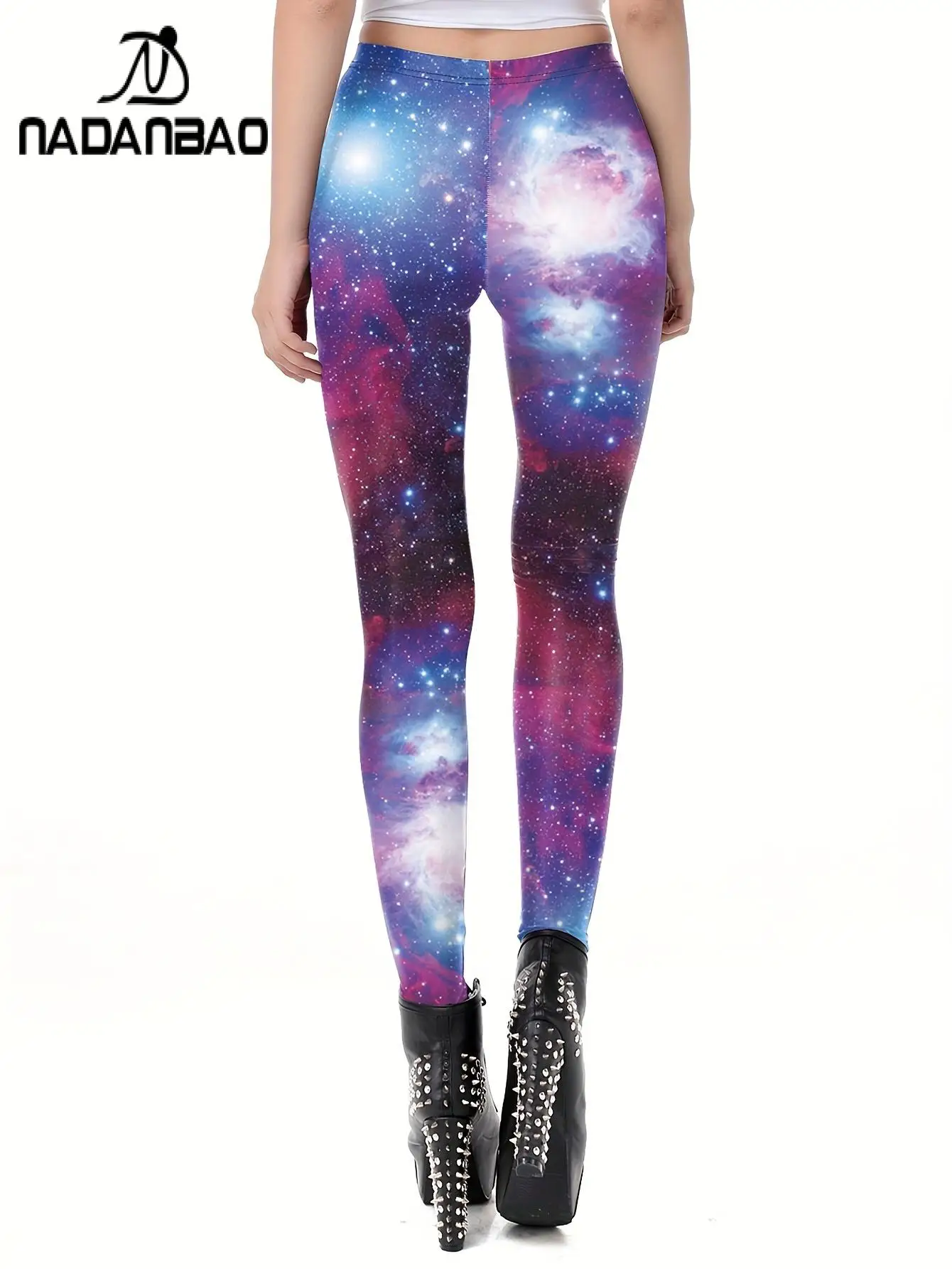Nadanbao женские леггинсы starry sky с 3d принтом - Фотография_4